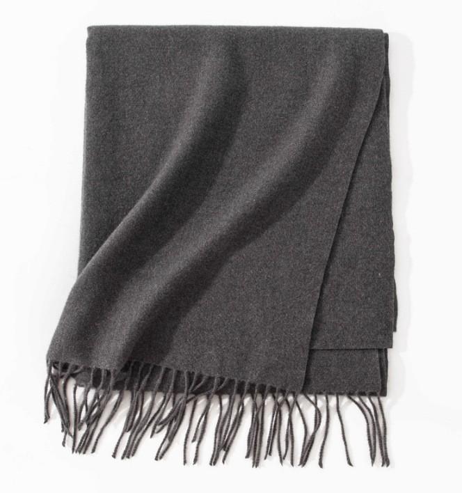 Blue green Scarf for Girls with A Sense of Atmosphere in Winter Versatile Solid Color Long Scarf  Imitation Cashmere Tassel Shawl Scarf  Cold Color