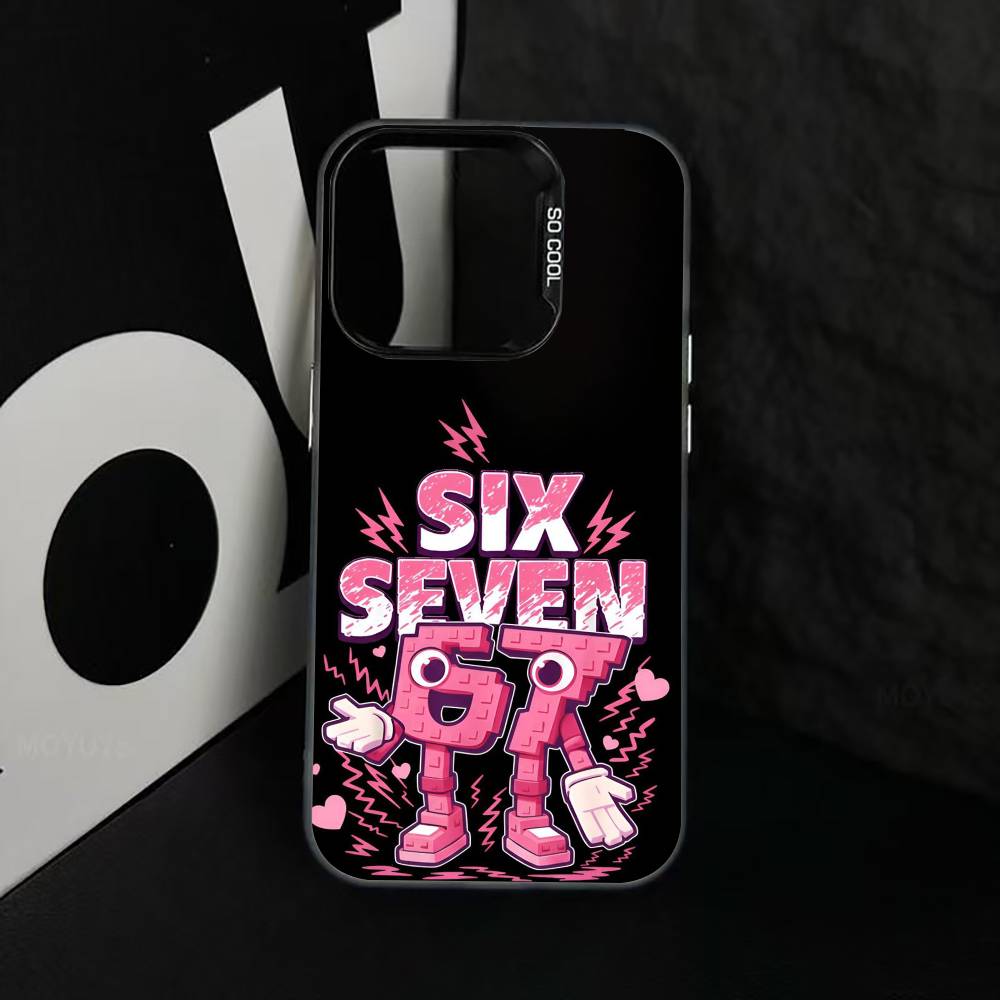 S-Six S-Seven 67 SS Phone Case For iPhone 17,16,15,14,13,12,11 Plus,Pro Max,XS,Colorful Silver Phone Case Funda Cover