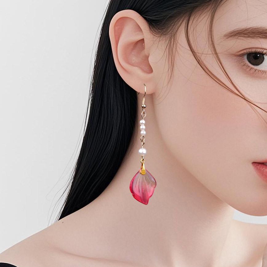 Trendy Retro Glass Dangle Earrings: Fashionable, Simple, and Stylish Accessory for Women