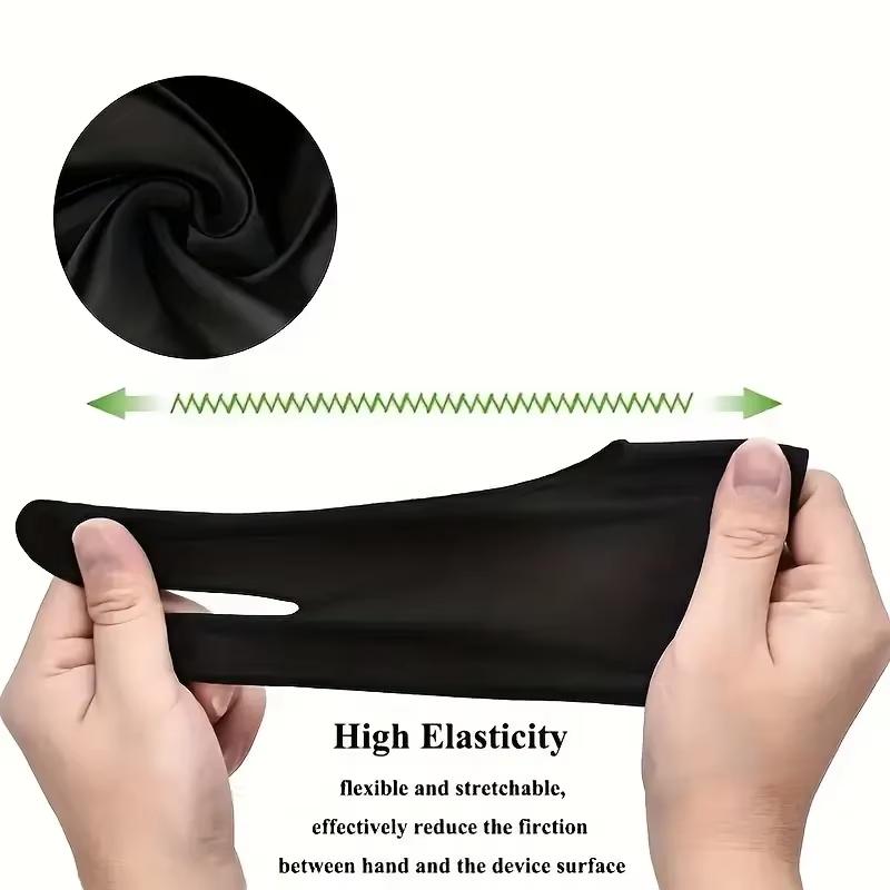 1 Stück Anti-Smudge Künstler Zeichenhandschuhe Zwei-Finger Anti-Touch Schutzhandschuhe für Zeichen-Tablett Bildschirm Board Kunstbedarf