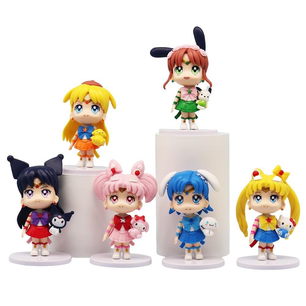 Pvc Sailor Moon Action Figures Set With Standing Poses For Collectors And Kids