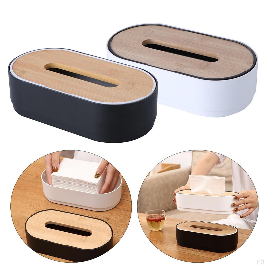 Elegant Wooden Tissue Box Organizer for Home and Office