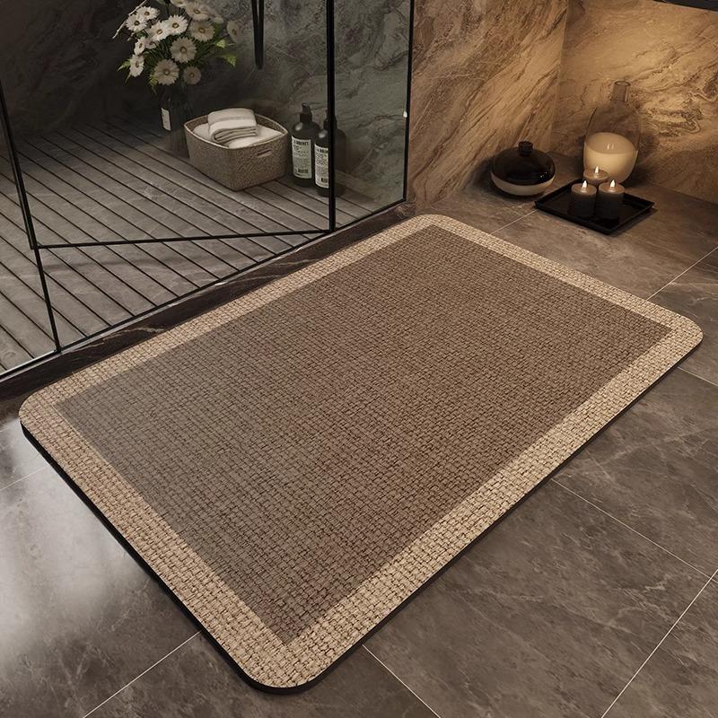 Minimalist Non-slip Floor Mat Kitchen Bathroom Shower Room Absorbent Quick Drying Carpet Wear-resistant Modern Easy To Maintain