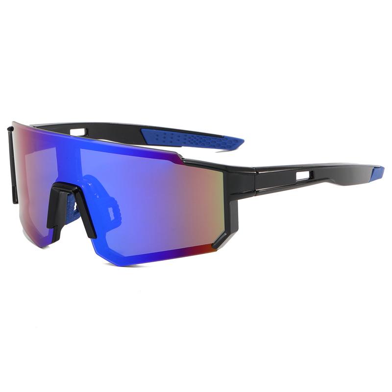 Trendsetting Iridescent Cycling Sunglasses: European & American Sports Fashion for Men & Women