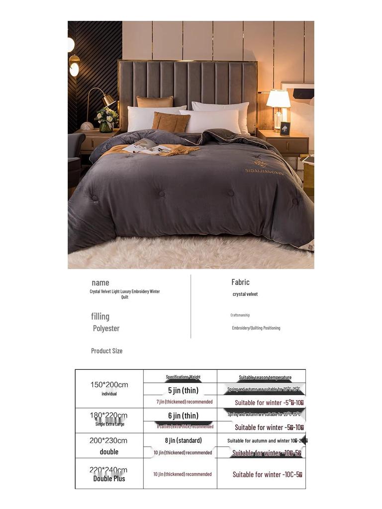 Cozy Autumn-Winter Double Patchwork Quilt: Plush Velvet Warm Bedding for Dorms & Homes