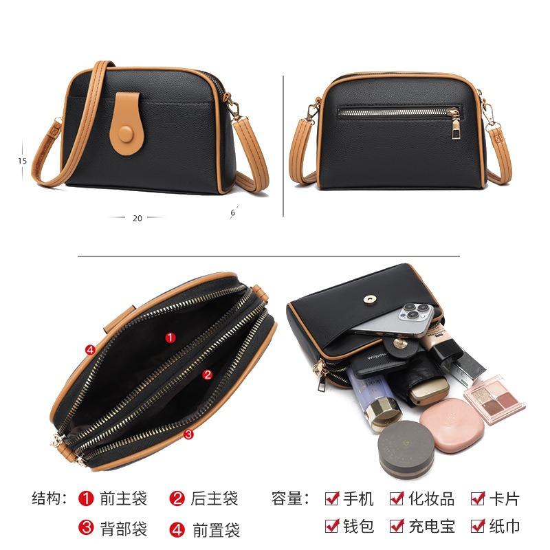 Guangzhou Summer New Small Bag Splicing Contrasting Color Shoulder Bag Medium Mother Bag Messenger Bag