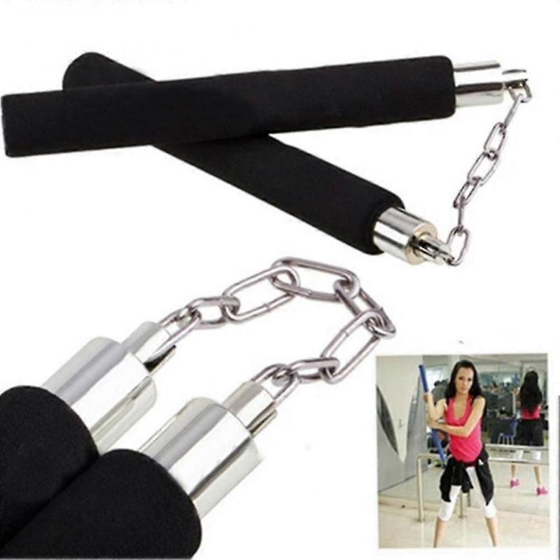 Durable Metal Chain Martial Sponge Nunchaku Show