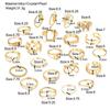 22PCS/SET Korean Exquisite Hollow Butterfly Heart Flower Knuckle Rings Set For Women Men Trendy Geometric Leaf Ring Jewelry Gift