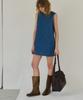 108Paundeu Minimal Denim Dress_Blue