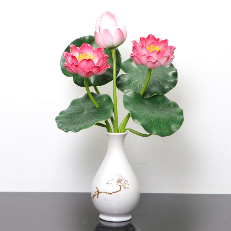 Petites Fleurs Artificielles Décoration Lotus Lys pour Maison & Offrandes à Bouddha