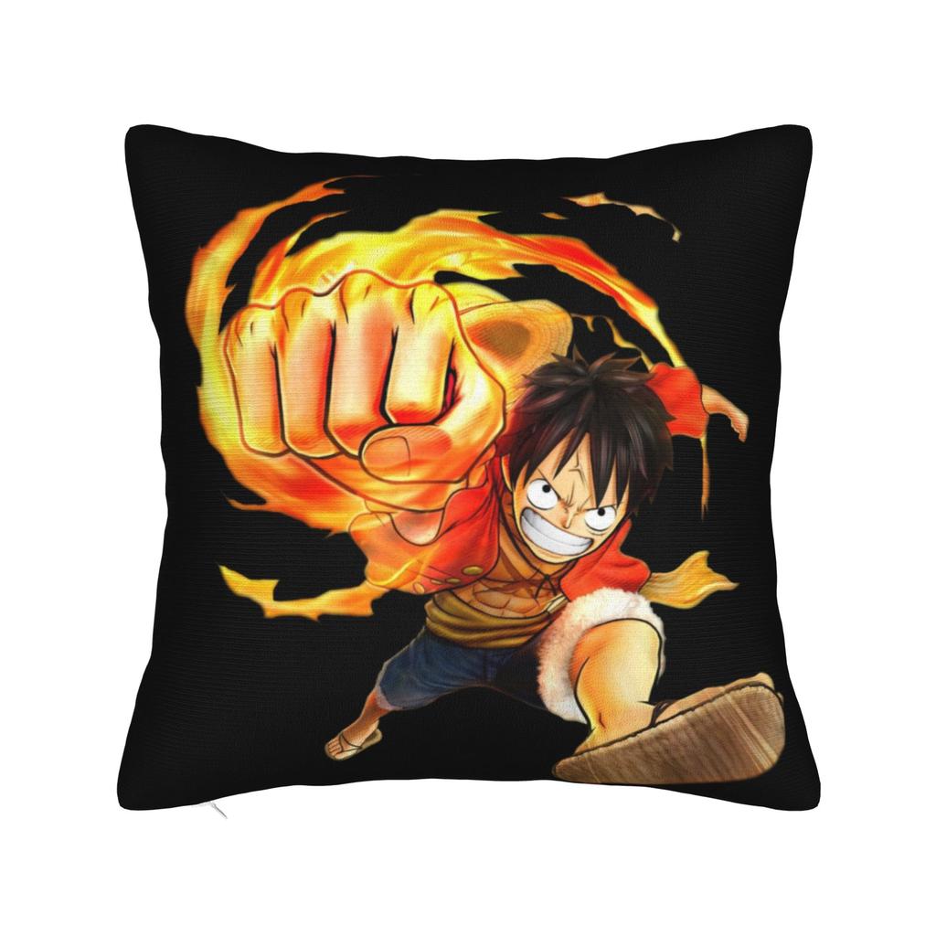 Luffy Gear Luffy Anime Anime Square Pillow Case Cushion Cover Custom Polyester Decorative Pillowcase for Sofa Xcm