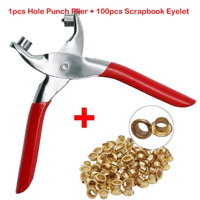 1pc Leather Hole Puncher Tool Belt Eyelet Punch Pliers Multi-size Fabric Revolving Hole Puncher For Watch Band Diy Craft Puncher