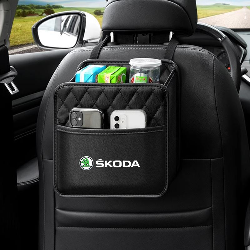EMIW1 Hanging Car Seat Back Organizer Auto Back Seat Storage Bag for Skoda Octavia Rapid Fabia 1 2 VII S Kodiaq Kamiq Scala Superb VRS