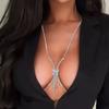 Europäischer und Amerikanischer Schmuck, Exquisite Schmetterlingsförmige Strass-Brustkette, Strandmusikparty-Kleidung Brustschmuck