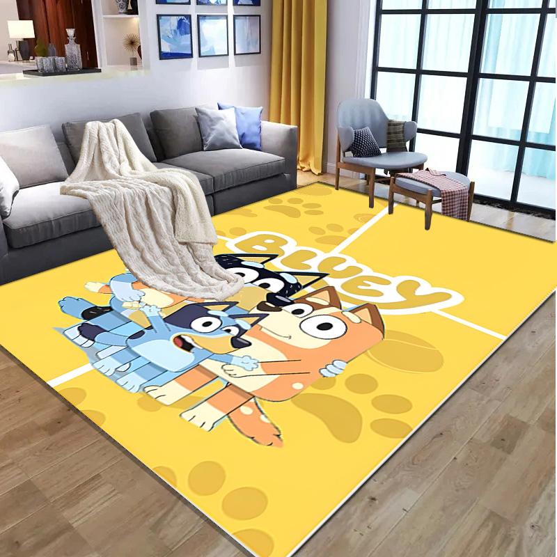 Bluey Pattern Rug, Indoor/Outdoor Mat, for Picnic, Gameroom, Bedroom, Office, Living Room, Home Decor Carpet, Birthday Gift