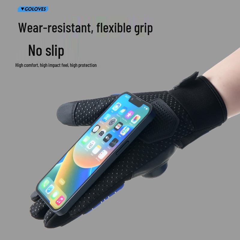 Windproof Winter Motorcycle Gloves - Touchscreen, Anti-Slip, Splash-Proof for Men & Women