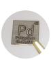 Elemental Palladium 10mm square mirror type A specimen (Pd), plate, finish, engraving.