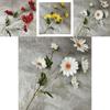 Long Stem 6 Head Daisy Silk Flower For Photography Props And Events