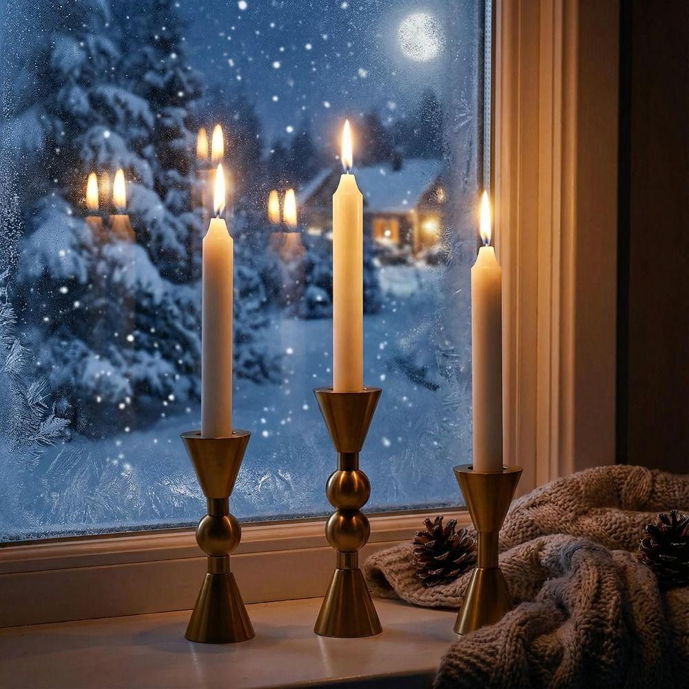 3Pcs Table Centerpiece Candlestick Holders Decorative Candle Holder  for Wedding, Holiday,Party