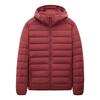 Giacca Piumino Corta Leggera da Uomo con Cappuccio 90% Piuma d'Anatra Bianca Caldo Cappotto Invernale Stile Urbano