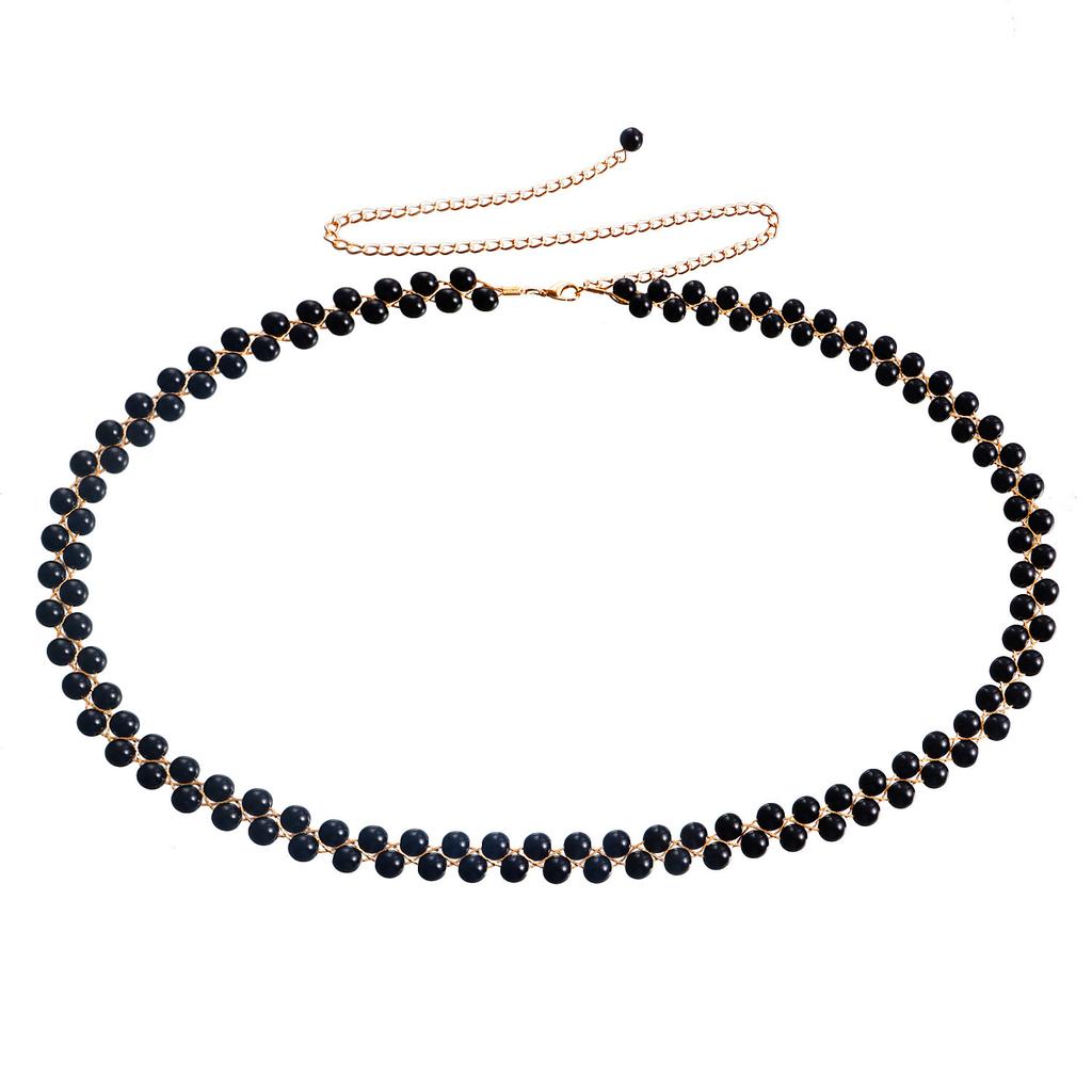 Multi-layer tassel imitation pearl waist chain Spice girl bikini beach style body chain versatile personalized belt accessories