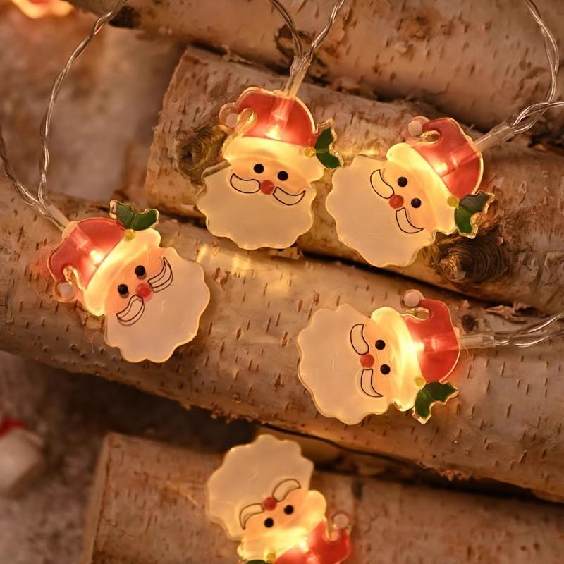 Indoor LED Christmas Light String Warm White Holiday Decor Tree Snowman Home Party