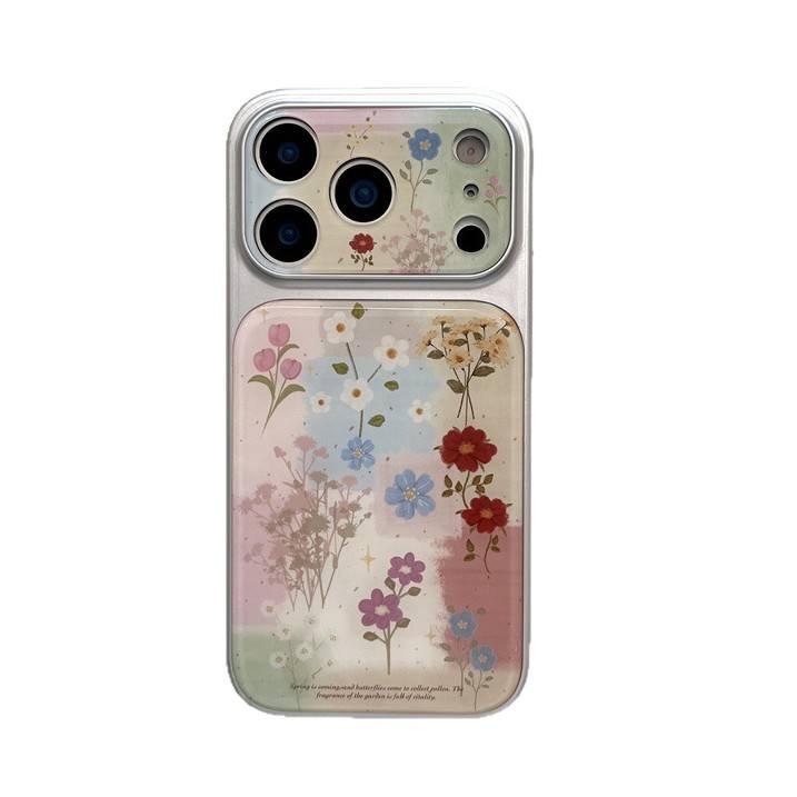 Retro Floral Patchwork Case for iPhone 17/16 Pro Max/15/14 - Stylish & Vibrant Design