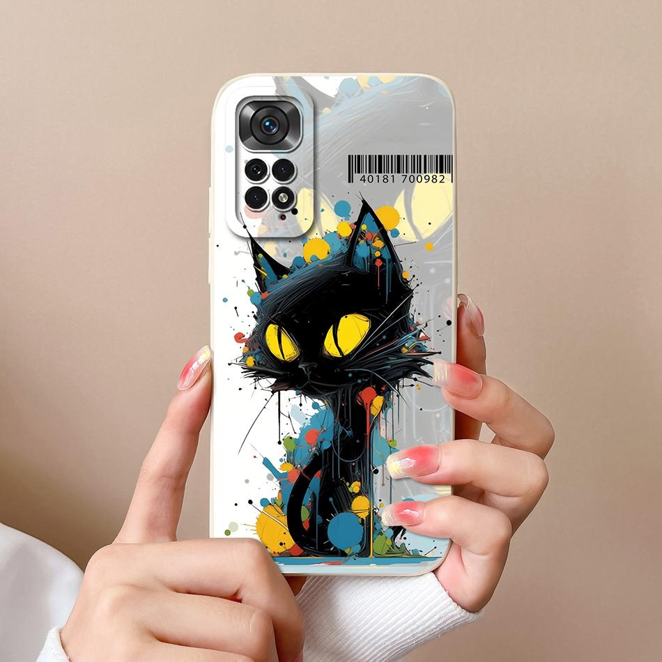 Cute Cartoon Case For Redmi Note 11 Pro Plus Back Cover Liquid Silicone Camera Protector For Xiaomi Redmi Note11 Phone Cases