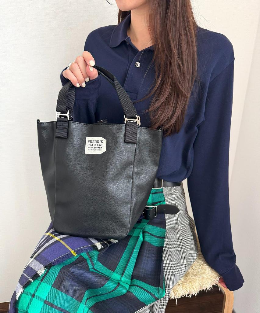 EC Exclusive Mini Tote Bag MISSION TOTE XS ECO LEATHER Limited Shoulder Bag Lightweight Plain Ladies FREE Black 221300672BLKFREE [Fredrik Packers]