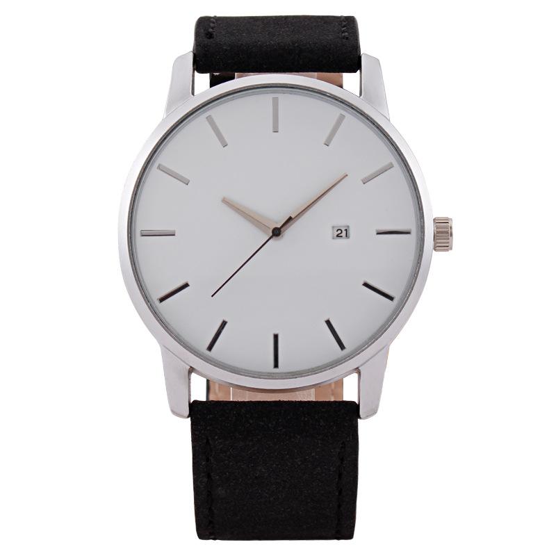 

Повседневные часы с большим циферблатом, мужские часы, мужские часы, календарь, ремешок, кварцевые часы