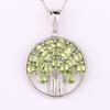 Natural Peridot Pendant 925 Sterling Silver Rhodium Plated Oval Pear Gemstone Handmade Fine Jewelry Gift for Her