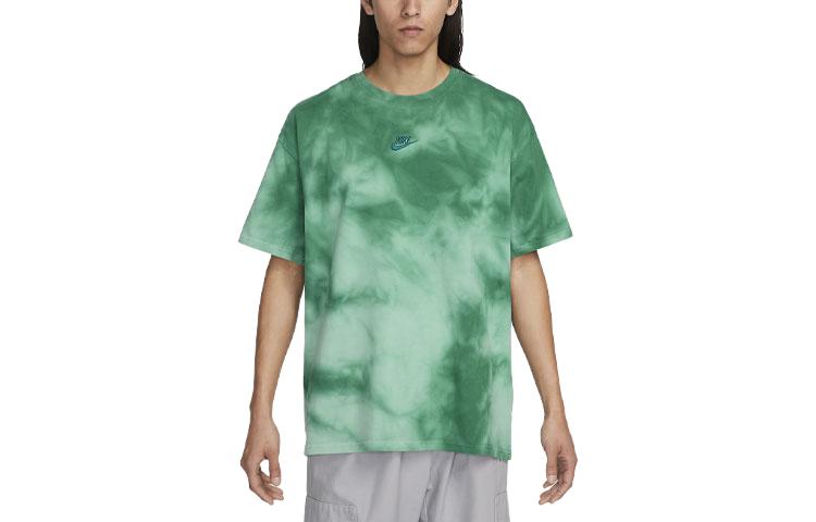 Nike Sportswear Essentials T Shirts Men s Earthy Blue Crew Neck Moderate Straight Fit FJ9361-346 XS
