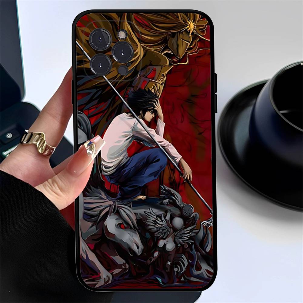 Japan Anime Death Note For IPhone 17 16 15 14 13 12 11 Pro Max Plus Shockproof Black Soft Phone Cover