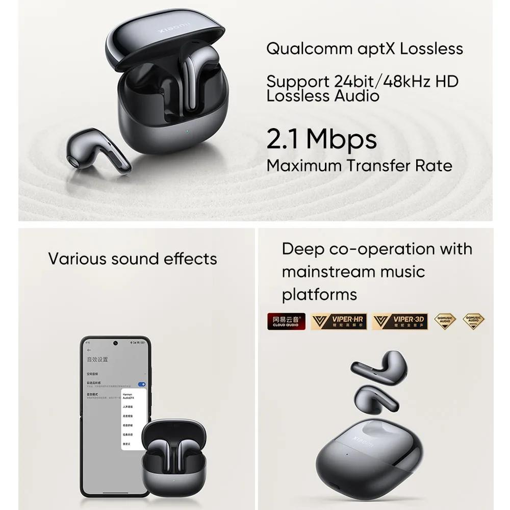 Original Xiaomi Buds 5 TWS Earphone Bluetooth 5.4 AI ANC HiFi Earbuds Recording Voice to Text Conversion IP54 Headset Headphone
