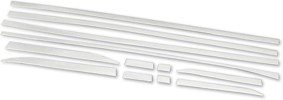 Stainless Steel Side Garnish Set for Toyota Voxy Universal Custom Compatible with Toyota Voxy Noah YOURS 12-Piece (90 Series) (without Steps), Parts,