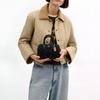 Coach Rowan Denim With Cow Leather Handbag Mini Women's Black CDQ37-SVBK