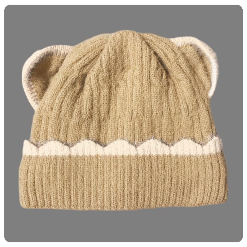 Women S Knit Hat With Panda Ears Warm Cute Korean Japanese Style
