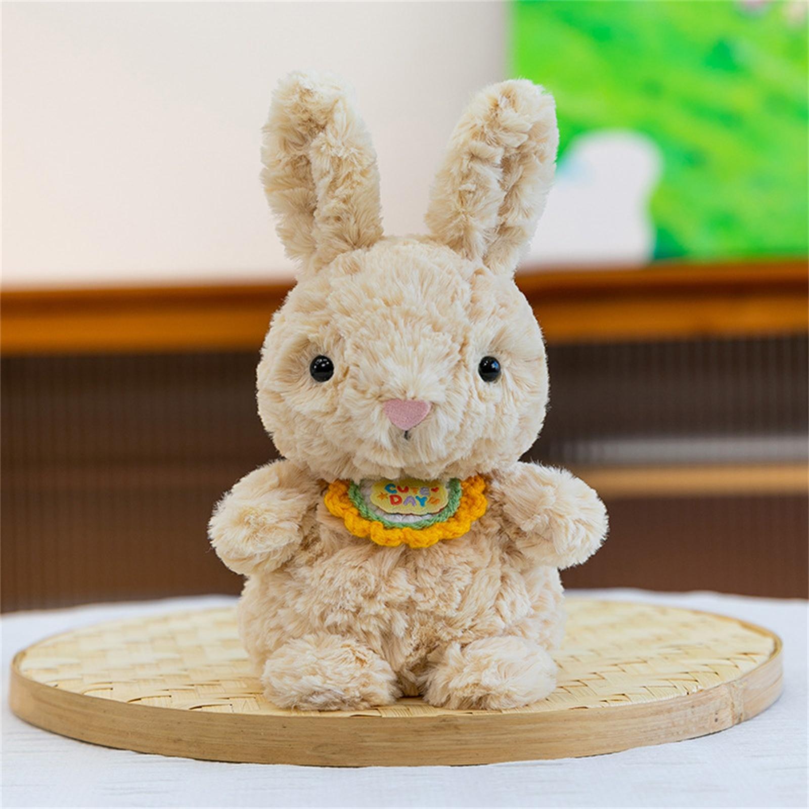 

Plush Elephant Stuffed Animal Soft Toy with Detachable Bib for Kids and Toddlers Suitable for Playtime and Nursery Decoration One Size