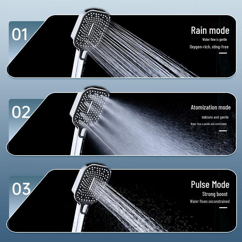Matte Black Shower Head System