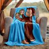 Curious George Flannel Blanket Soft Warm All-Season Throw, Design for Camping, Car Travel, Hiking Sofa, Bed, Office Perfect Gift for Parties