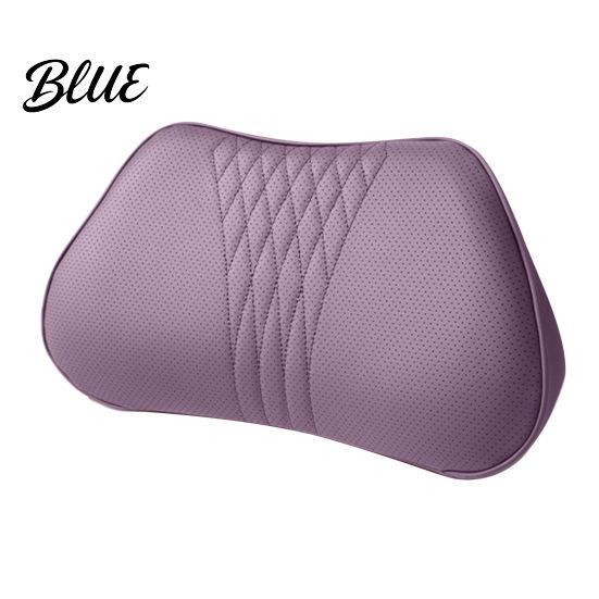 Neck Pain Relief Pillow for Commuting Memory Foam Car Pillow/Backrest Breathable PU Leather Cover with Adjustable Office Chair Headrest Attachment