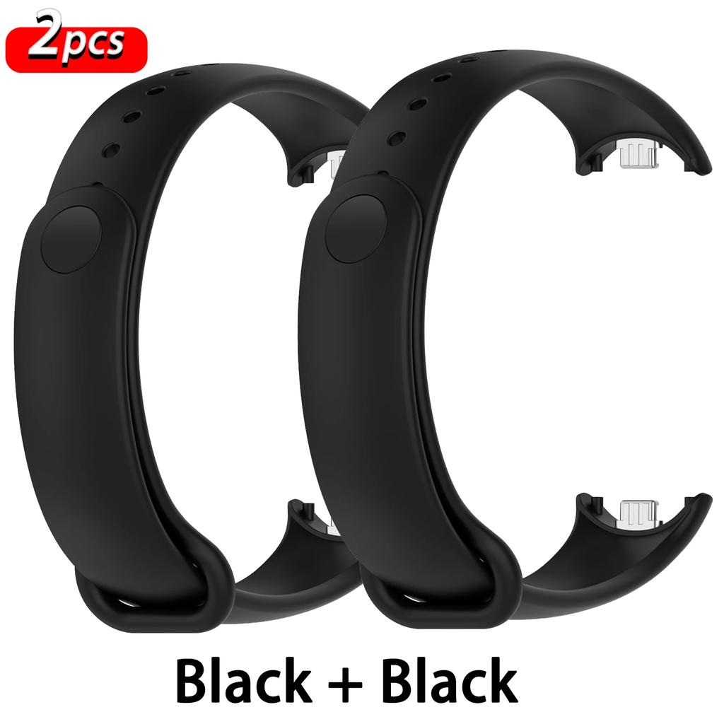 Pulseira de Silicone para Xiaomi Mi Band 9 8 Pulseira NFC Sport Rubber Pulseira Pulseira Correa Xiaomi Smart Band 8 Acessórios