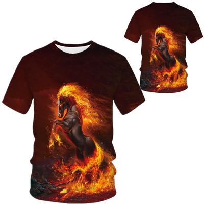 Streetwear 3D Series Men's Tees Casual Outfit Men T Shirt Summer Short Sleeve Animal Printed Tee Shirts