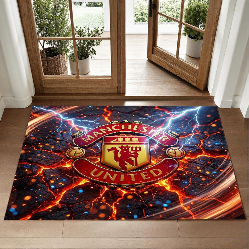 Manchester United Design Kristall Samt Teppich Weiche Dekorative Matte für Schlafzimmer Eingang