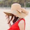 Viaggio Estivo al Mare, Cappello di Paglia a Tesa Larga per Protezione Solare e Ombreggiatura, Cappello di Paglia da Spiaggia, Versatile per le Vacanze, Cappello Fresco a Tesa Larga, Cappello da Sole