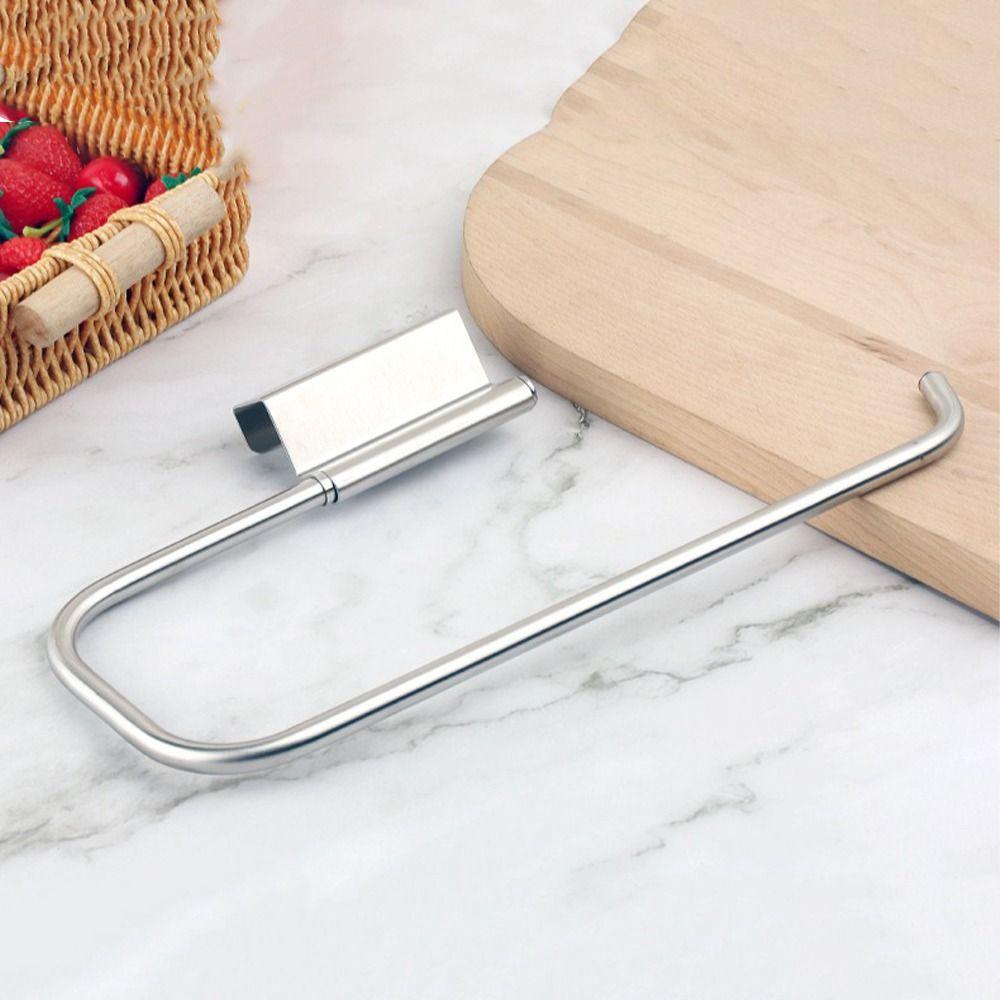 Wall Mounted Roll Paper Storage Rack Stainless Steel Kitchen Paper Holder Tissue Hanger  Camper