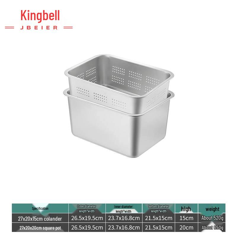 Jingbeier 304 Stainless Steel Deep Draining Basin Set