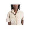 Timberland Solid Color Lace-Up Single-Breasted Outdoor Casual Work Waterproof Short Sleeve Dress Women dress Light-Earth A6AEH-269