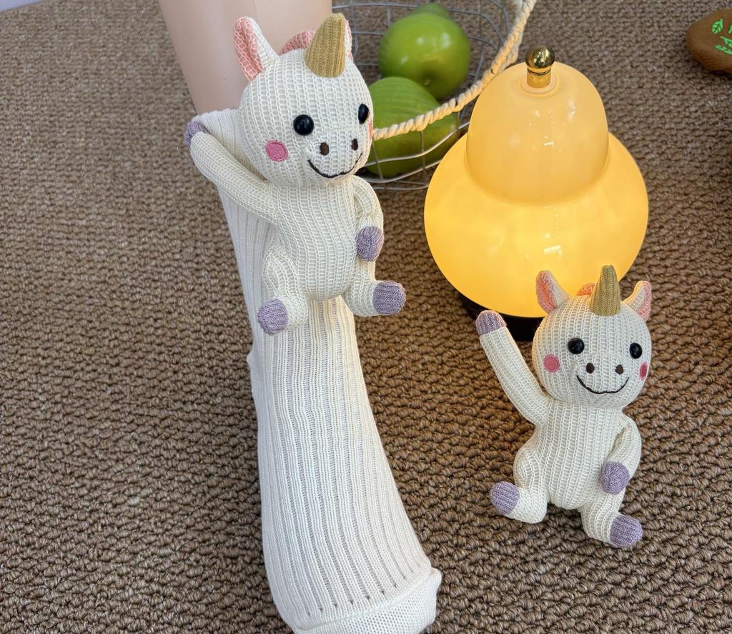 3D Cute Sloth Plush Socks - Warm Crochet Animal Floor Socks for Men & Women