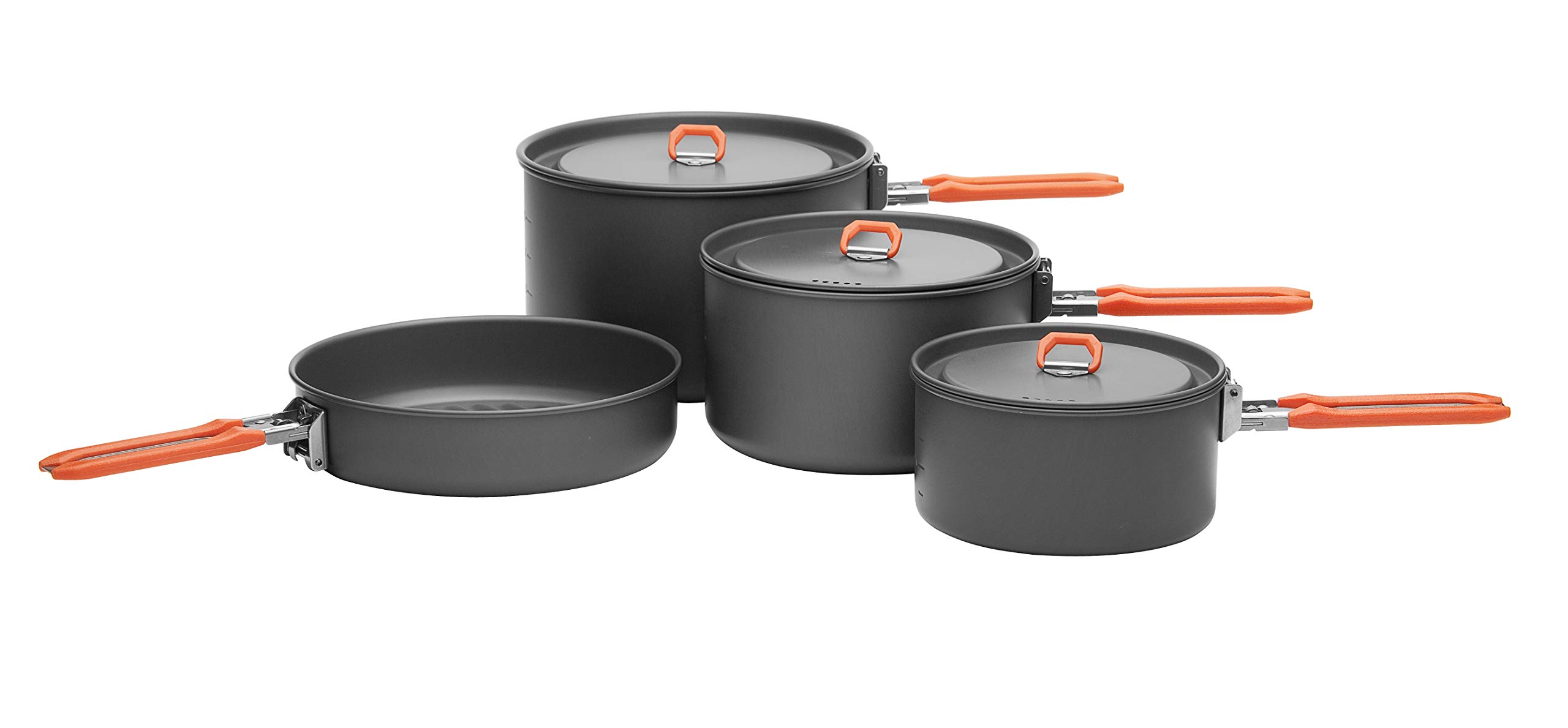 

FEAST5 Aluminum Cooker Frying Pan Set Family Camp Folding Fire-Maple